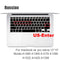 Russian silicone Keyboard Cover Protector for Macbook air13/12 /15/16pro touchbar A1706/A1466A1708/A1990/A1398/A2289/A1932/A2141