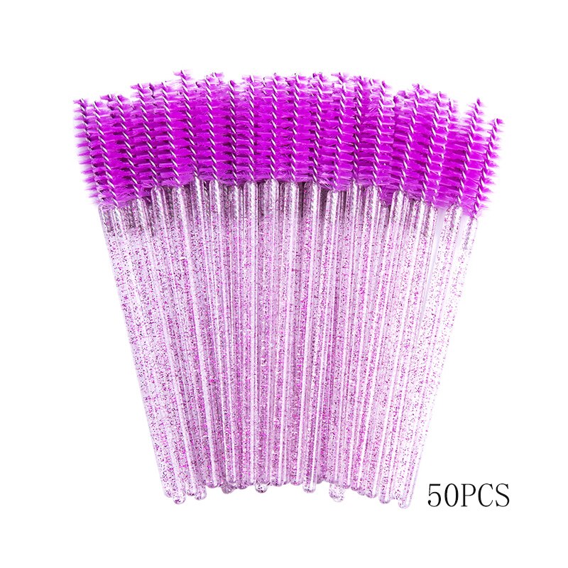Disposable Crystal Eyelashes Brush Comb 25/50Pcs Eye Lashes Extension Mascara Wands Makeup Professional Makeup Beauty Tool
