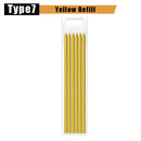 Solid Carpenter Pencil Set Woodworking Tools Mechanical Pencil 3 Colors Refill Construction Job Tools Carpentry Marking Scriber