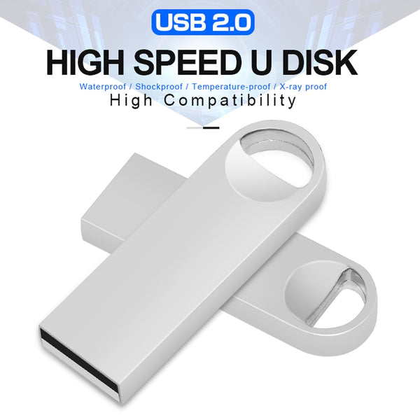 New Usb Fash Drive  64GB 32GB 16GB 8GB 4GB pen drive флешка flash drive waterproof silver u disk memoria cel usb stick gift
