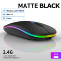 Wireless Mouse USB Rechargeable Bluetooth-compatible RGB Mouse Silent Ergonomic Mouse With Backlight For Laptop PC ipad