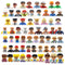 Big Size Action Figures City Princess Policemen Family Building Block Doll Character Accessory Toys Assembly Children Kids Gift