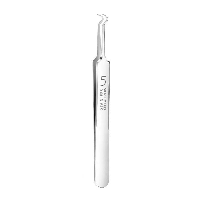 German Ultra-fine No. 5 Cell Pimples Blackhead Clip Tweezers Beauty Salon Special Scraping &amp; Closing Artifact Acne Needle Tool