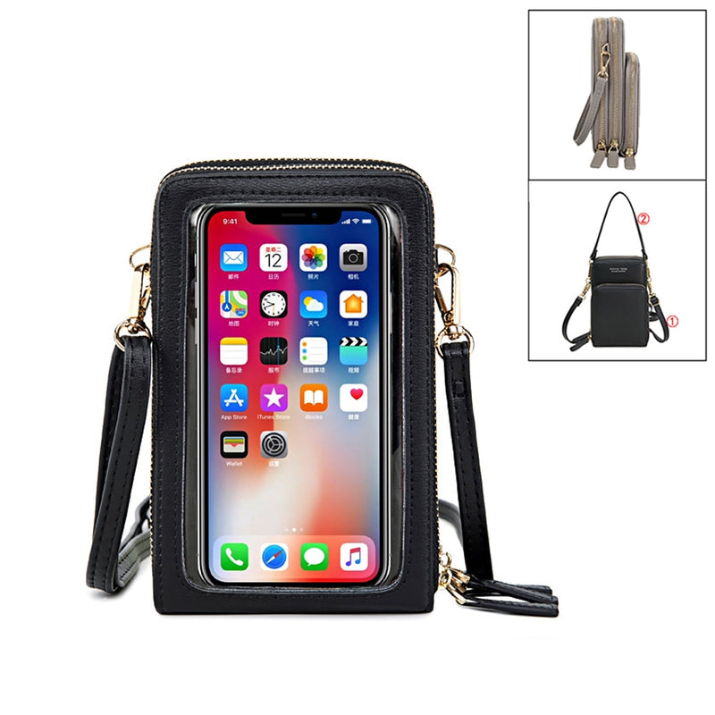 New Women PU Leather Shoulder bags Female Large Capacity Crossbody Bags Girls Multi-functional Handbag Phone Purse Dropshipping