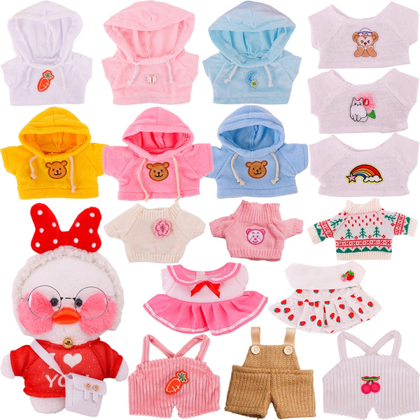 Clothes For Duck 30 cm lalafanfan Yellow Duck Kawaii Plush Toy Accessories Soft Animal Dolls Children&#39;s Toys Birthday Gifts