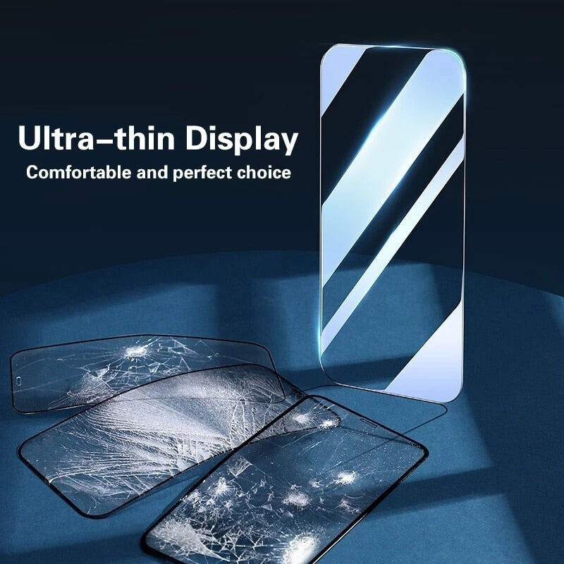 4Pcs Full Cover Protection Glass On the For iPhone 13 12 11 14 Pro Screen Protector For iPhone 6s 7 8 Plus 5s 14 XR XS MAX Glass