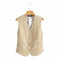 Zevity 2021 Women Fashion Single Breasted Sleeveless Slim Vest Jacket Ladies Business Casual WaistCoat Chic Poplular Tops CT707