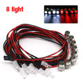 2 / 4 / 6 / 8 Lights 70cm Lenght RC LED Night Headlamps Headlights 3/5mm LED Light for Model Drift Crawler Car For RC Car