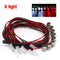 2 / 4 / 6 / 8 Lights 70cm Lenght RC LED Night Headlamps Headlights 3/5mm LED Light for Model Drift Crawler Car For RC Car