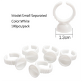 100pcs Disposable Ring Caps Microblading Tattoo Ink Cup For Permanent Pigment Holder Rings Accessories Makeup Tattoo Tools