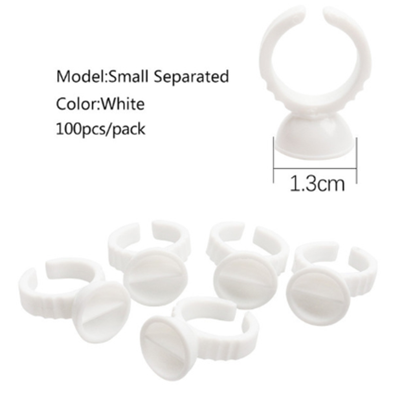 100pcs Disposable Ring Caps Microblading Tattoo Ink Cup For Permanent Pigment Holder Rings Accessories Makeup Tattoo Tools