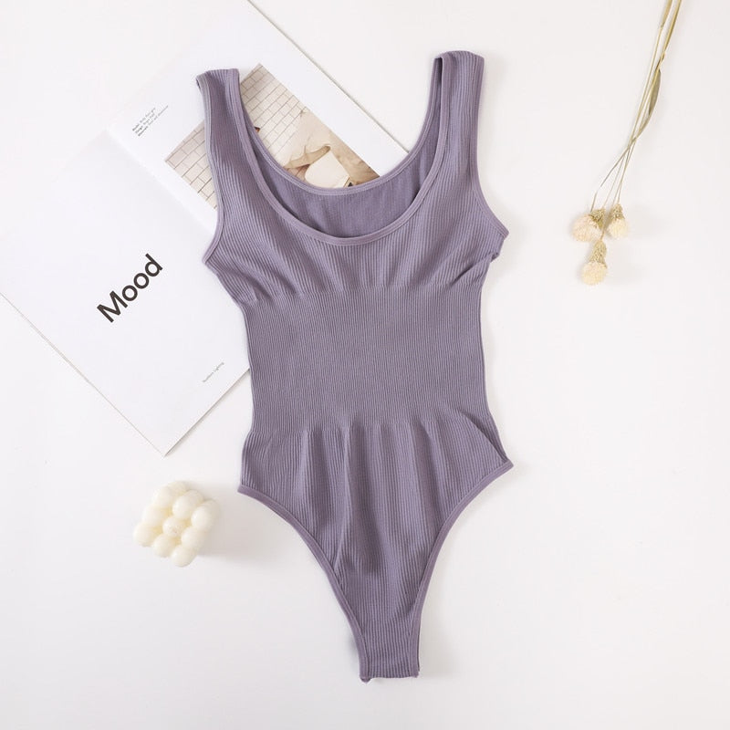 Body Shapers Women Bodysuit Tummy Control Shapewear Slimming Bodyshaper Fashion Tanks Sexy Thong G-String Female Slim Jumpsuit