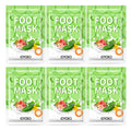 PUTIMI 6packs Exfoliating Foot Mask Feet Peeling Mask Spa Socks Smooth Dead Skin Remover Moisturizing Whitening Foot Mask