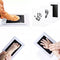 Newborn Baby Hand And Footprint Kit DIY Ink Pads Photo Frame Handprint Toddlers Souvenir Accessories Safe Clean Baby Shower Gift