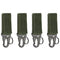 2pcs Tactical Hanging Buckle Molle Nylon Webbing Belt Triangle Buckle Outdoor Climbing Camping Tool Accessory Carabiner Keychain