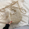 Women Shoulder Bag 2022 Straw Purses and Handbags Spring And Summer Female Shopper Fashion Solid Color Silk Scarf Crossbody Bags