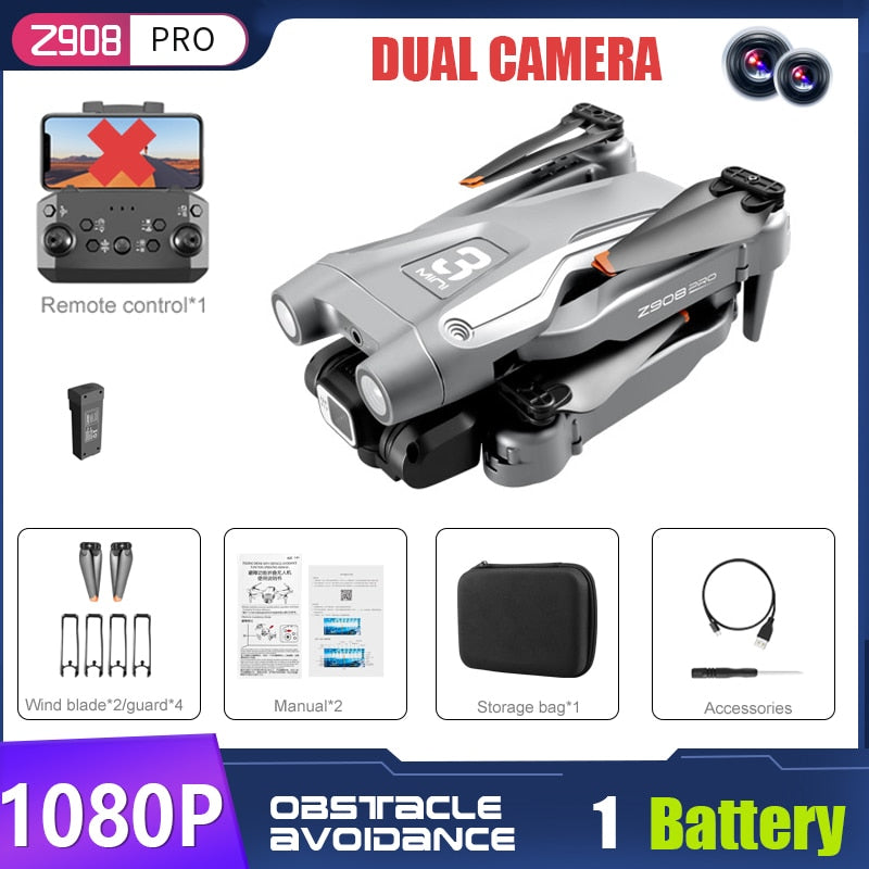 New Z908 Pro Drone 2.4G WIFI Mini Drone 4k Professional Obstacle Avoidance Helicopter Remote Control Quadcopter RC Drone Toy
