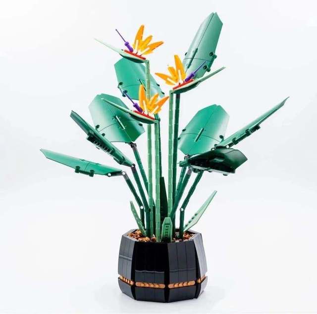 Moc Bouquet Orchid block flower Succulents Potted Building Blocks FIT for 10311  Romantic Kit Assembly Building Toy girl gift