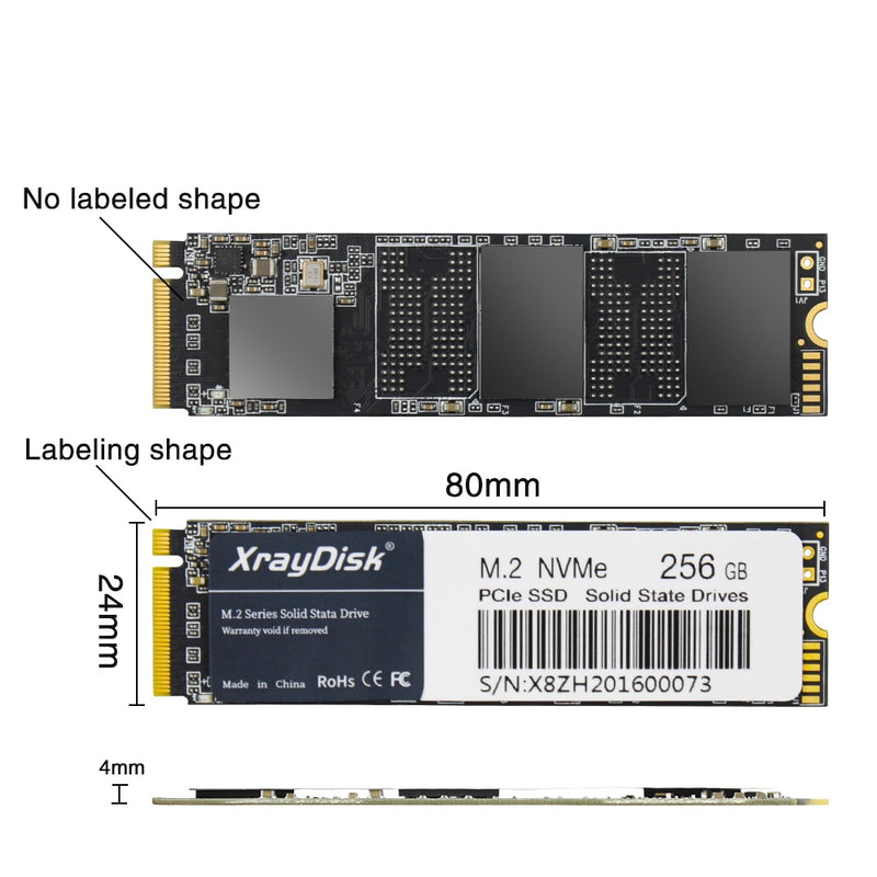 XrayDisk M.2 SSD M2 256gb PCIe NVME 128GB 512GB 1TB  Solid State Drive 2280 Internal Hard Disk HDD for Laptop Desktop