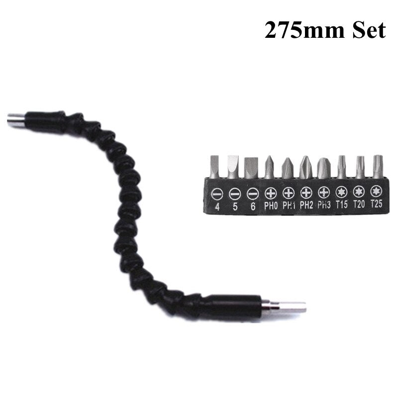 Flexible Shaft Extension Screwdriver Drill Bit Holder Link for Electronic Drill 200/250/295/400mm Hex Screwdriver Soft Shafts