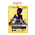 10000HP Arceus Vmax DIY Golden Pokemon Cards in English Iron Metal Pokmo Letters Kids Gift Game Collection Cards