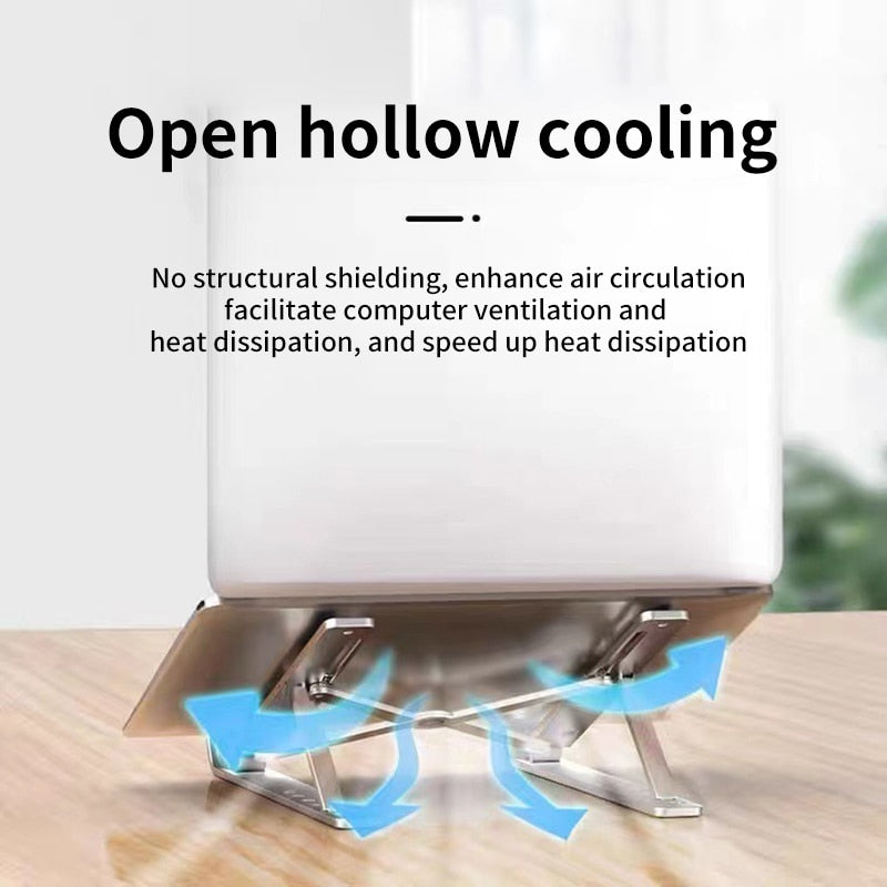 Universal Laptop Stand Portable Foldable Adjustable All Aluminum Alloy Desktop Bracket For Macbook Air Pro Tablet Laptop Holder