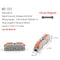 Mini Quick Wire Conductor Connector Universal Compact 2/3 Pin Splicing Push-inTerminal Block 1 in multiple out with fixing Hole
