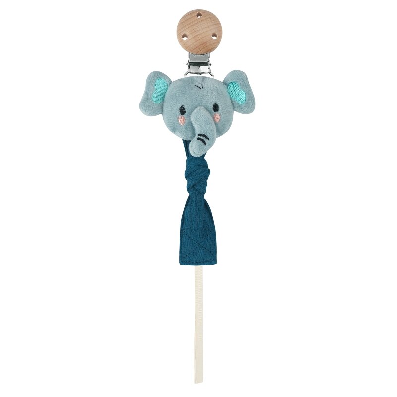1pc Crochet Bunny Baby Pacifier Clip Chain BPA Free Wooden Beads Appease Soother Chain Clips Newborn Dummy Holder Nipple Clip