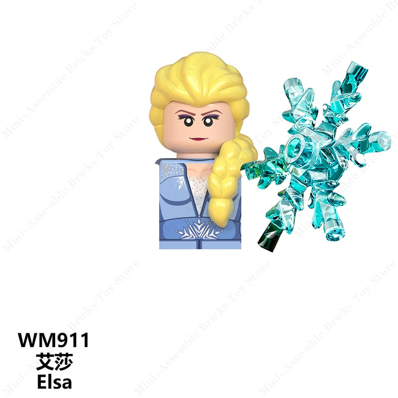 Disney Mini Action Toy Figures Building Blocks Cartoon dolls Toy Story Mickey Mouse Winnie The Pooh Frozen Stitch Donald Duck