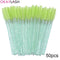OKAYLASH 50Pcs Disposable Micro Glitter Eyelash Mascara Wands Mini Crystal Eye Lashes Brush Comb Pink White Spoolies
