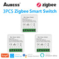 Tuya Zigbee / Wifi MINI Smart Switch 2 Way Control 16A Switch Tuya Smart Home Automation Sensor Works With Alexa Google Home