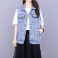 DEAT Fast Delivery New Autumn Fashion Women’s Denim Jacket Full Sleeve Loose Button Pearls Short Lapel Wild Casual 2022 AP446