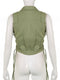 Sweetown Pockets Cargo Jacket Vest Female Stitching Shirring Drawstring Y2K Waistcoat Zip Up Casual Streetwear Corset Tanks