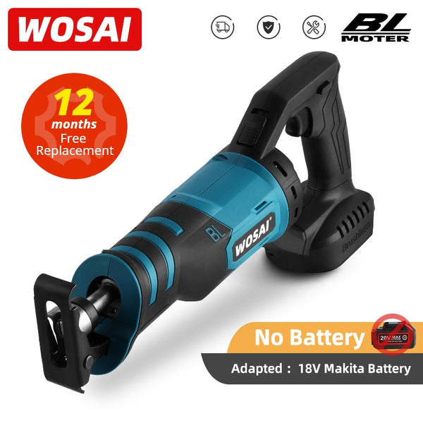 WOSAI 20V Brushless Electric Reciprocating Saw Adjustable Three Orientations Modes Cutting Saw Portable Cordless Power Tools