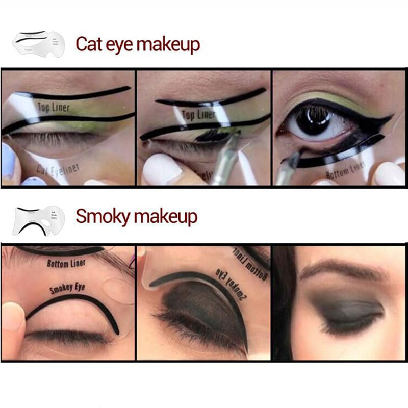 Eyeliner Stencils Winged Eyeliner Stencil Models Template Shaping Tools Eyebrows Template Card Eye Shadow Makeup Tool