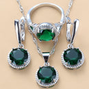 2022 Sell Well Wedding 925 Mark Jewelry Sets Black Zircon Dangle Earrings And Necklace Ring 3 Piece Set women Trendy Costume