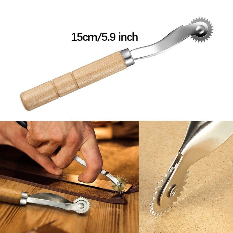 Leather Craft Sewing Kit Waxed Thread Hand Quilting Needles Sewing Awl for Beginner Leather Upholstery Repair, Stitching, Sewing