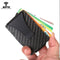 DIENQI Carbon Fiber Card Holder Mini Slim Wallet Men Aluminum Metal RFID Magic Wallet Small Thin Male Purses Money Bag Vallet