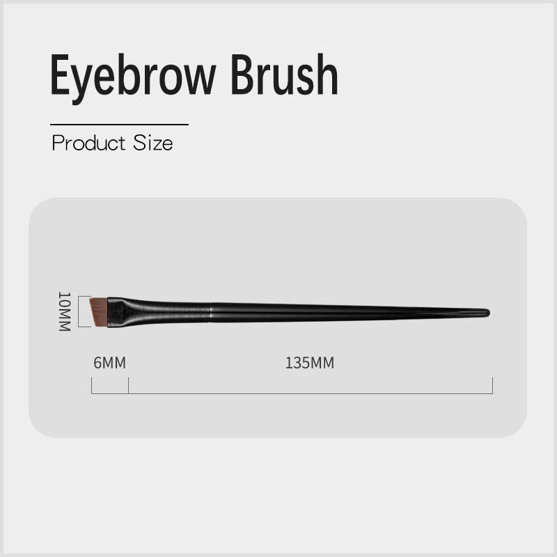 1pcs Professional Black Eyebrow Inclined Flat Angled Brush Makeup Tool Wooden Pole Eyeliner Eyeshadow Eye Brow Women Cosmetic