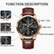 LIGE Men Watches Waterproof Luminous Top Brand Luxury Leather Casual Sports Quartz Wristwatch Military Man Watch For Men relogio