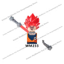 KT1007 KT1009 KT1011 KT1020 KF6142 Dragon Ball Z Goku Vegeta Trunks Kuririn Mini Action toy Figures Kids Assemble dolls Gifts