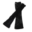 1pair Neon Fishnet Fingerless Long Gloves Leg Arm Cuff Party Wear Fancy Dress for Womens Sexy Girls Punk Goth Dance Mesh Gloves