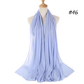 Hijab Scarf 72*175cm Plain Chiffon Scarves For Women Muslim Fasion Islam Clothing Headscarves Shawl For Ladies Headwrap Ramadan
