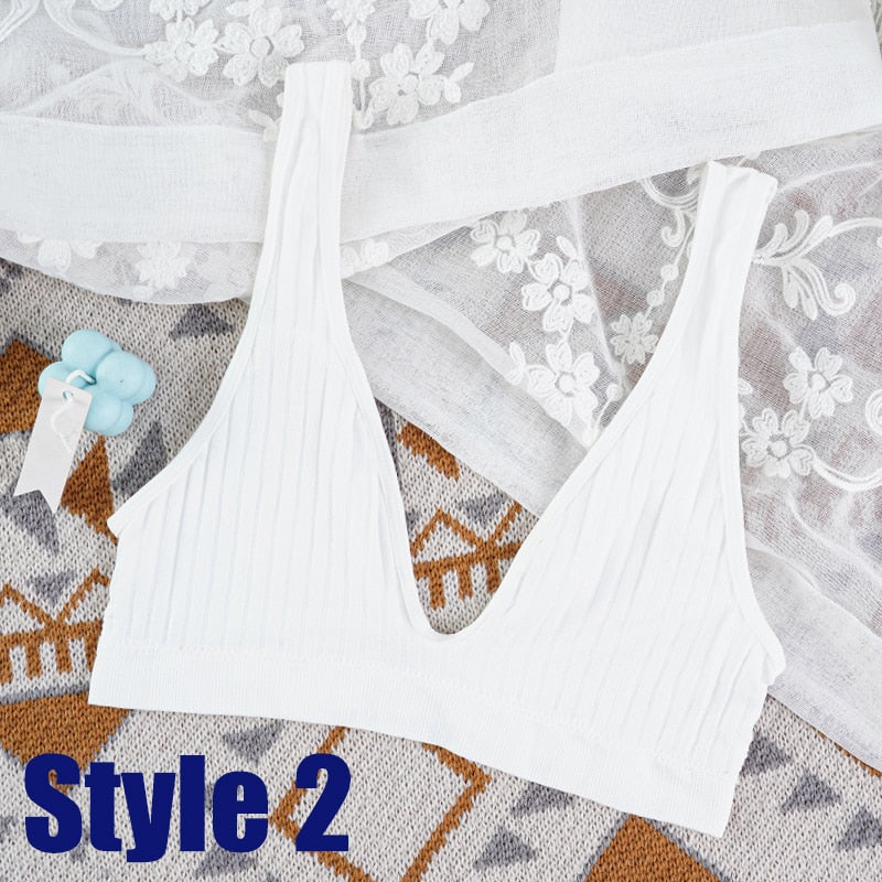 Seamless Bra Sports Bras For Women Plunge Brassiere Top Female Backless Deep V Sexy Lingerie Women Underwear Rib Bralette