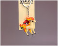 Pokemon Anime Marowak Abra Gengar Ponyta Porygon Alloy Silicone Keychain Accessories Pendant Bag Key Ring Pendant Birthday Gifts
