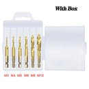 New Titanium Plated Hex Shank HSS Screw Thread Metric Tap Drill Bits Screw Machine Compound M3 M4 M5 M6 M8 M10 Hand Tools