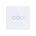 Bingoelec EU AC100-240V Tempered Black White Crystal Glass Touch Switch Panel Wall Light Sensor Button 1Gang 2gang LED Indicator