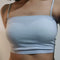 Sexy Bralette Top Tanks for Women Push Up Bras Lingerie Spaghetti Ice Silk Crop Top Camis Seamless Word Sling Female Tube Top