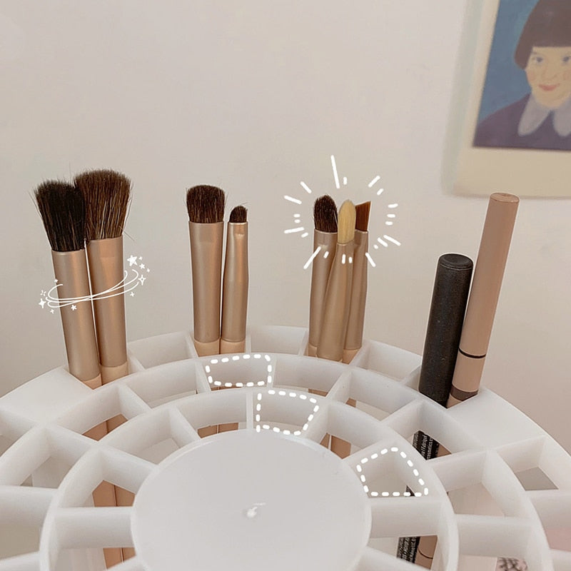 1PCS Makeup Brushes Storage Multifunction Large-Capacity Cosmetic Brush Holder Air-Dry Stand Rack Lightweight And Easy To Instal