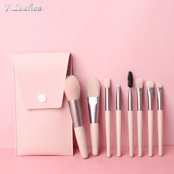 4/6/8Pcs Makeup Brushes Set With Bag Lip Eye Shadow Brush Professional Cosmetic Brushes Kit Travel Mini Makeup Brush beauty tool